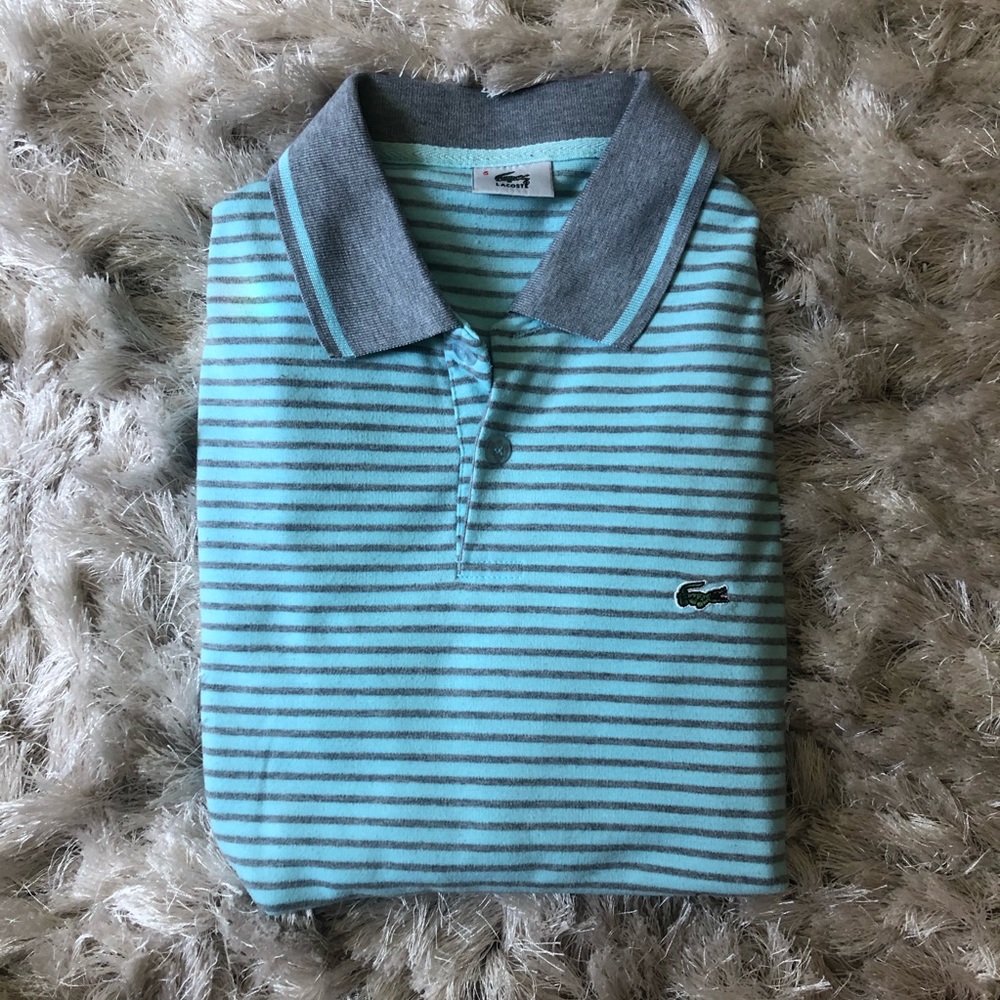 Lacoste Cotton 3/4 Button Down Long Sleeve Polo
